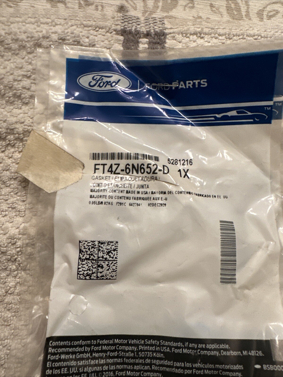 New Ford OEM Water Inlet Tube O-Ring FT4Z-6N652-D