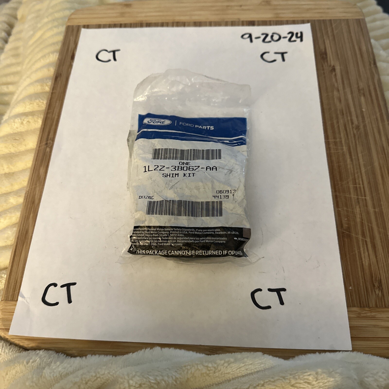 New Ford Shim 1L2Z-3B067-AA