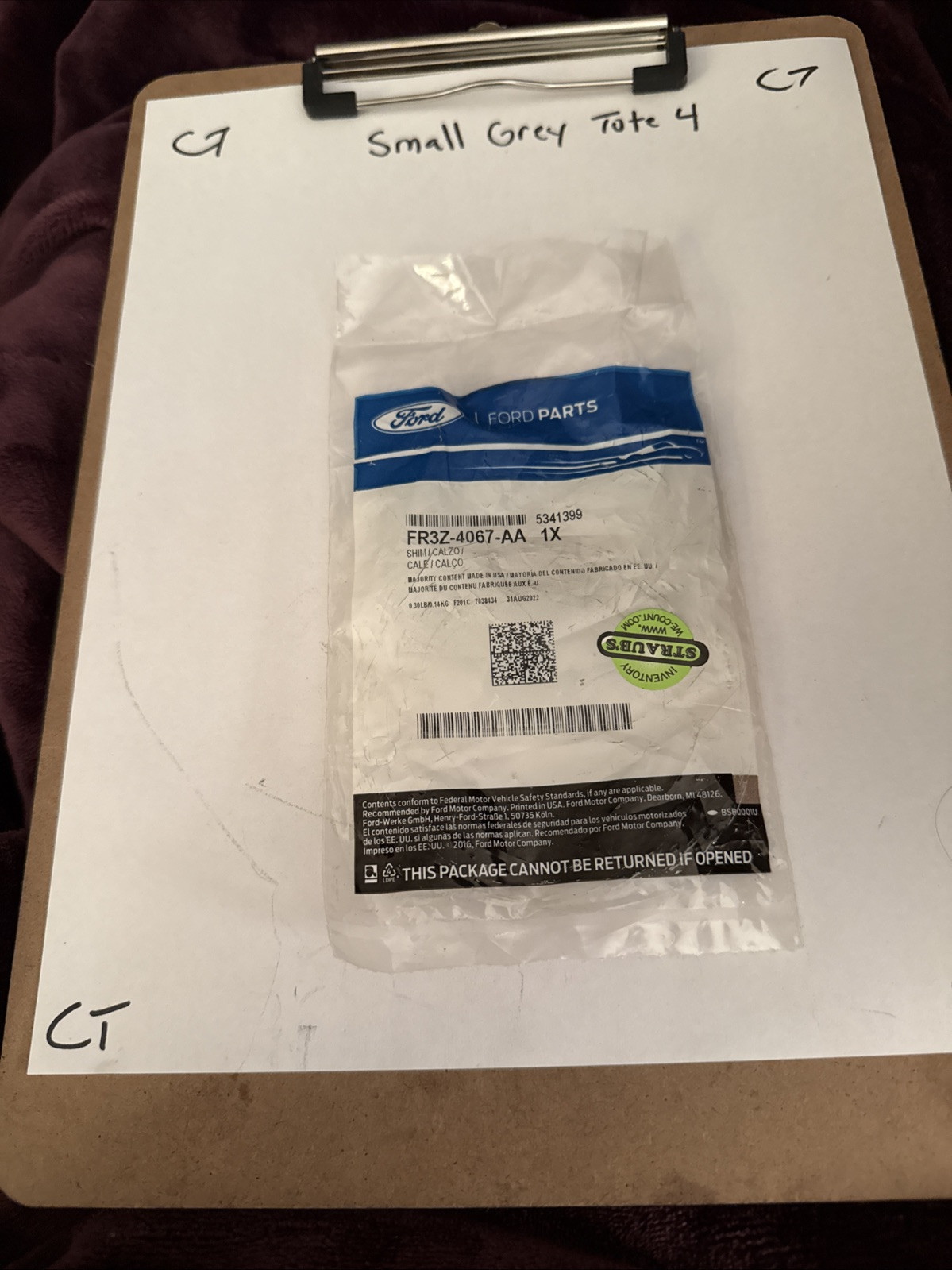New Genuine OEM Ford Shim FR3Z 4067 AA
