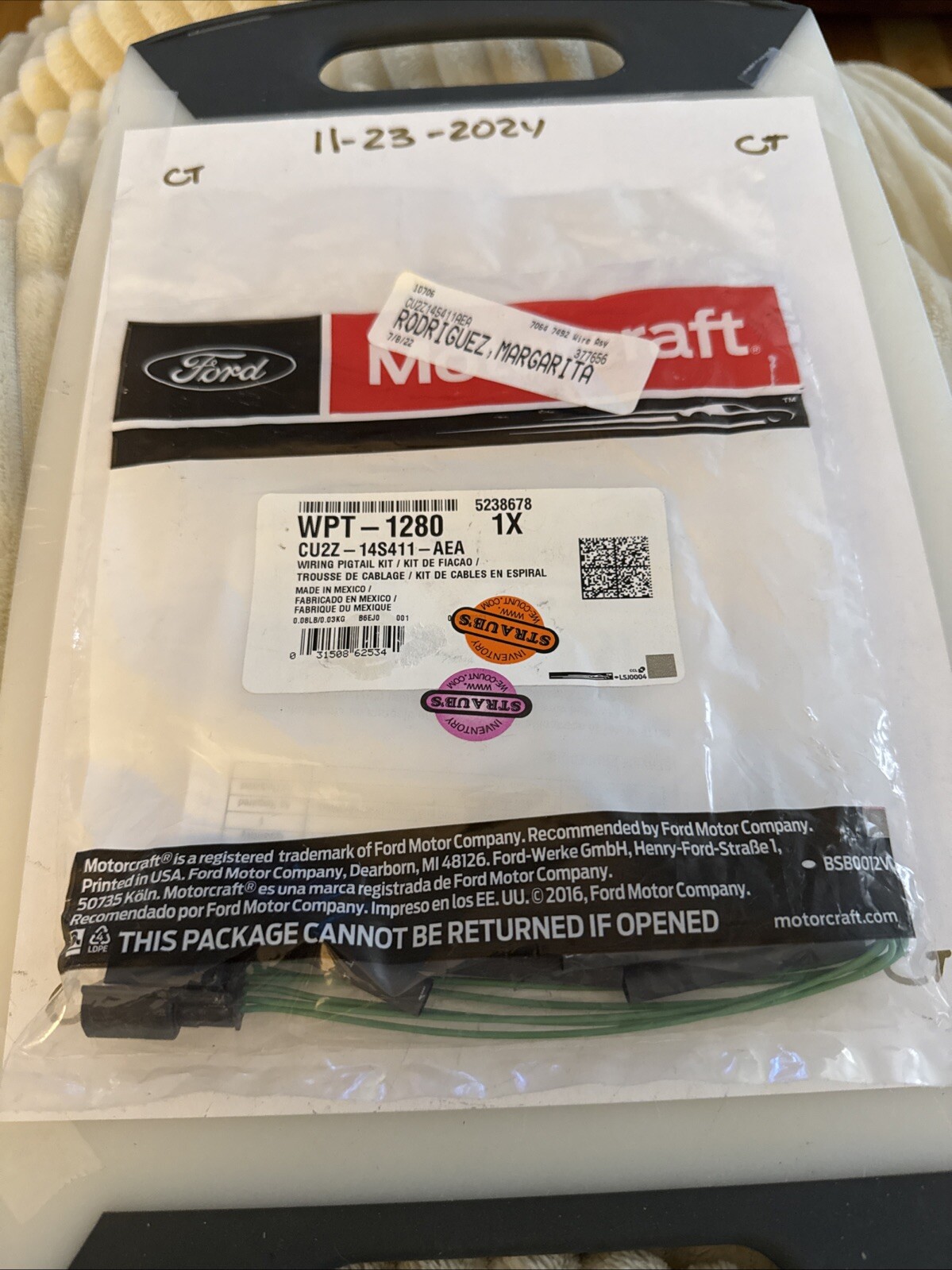 New OEM Genuine Ford Motorcraft 2010-2019 Front Wire Assembly CU2Z-14S411-AEA