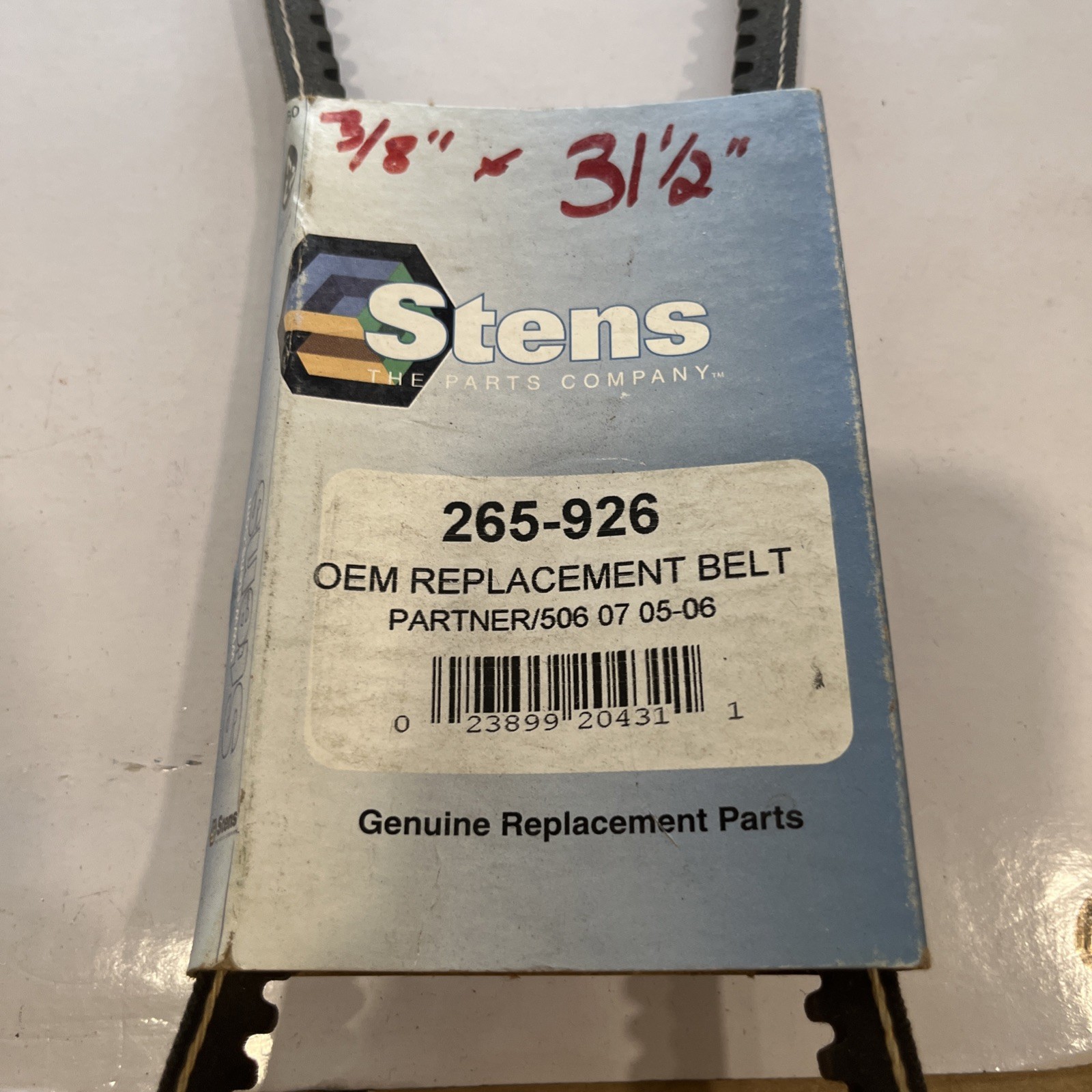 New Stens OEM Replacement Belt 265-926 for Partner 506070506 - Image 3