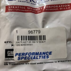 OEM NEW GM Double Sided VATS Chip Key #9 596779 26038361 3.010k Ohms UNCUT