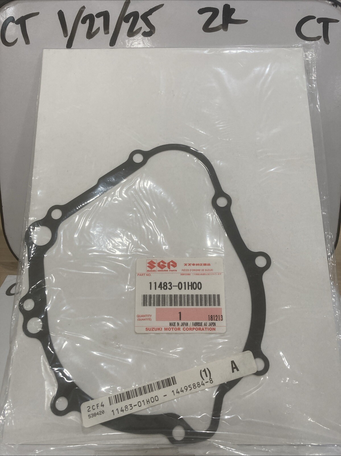 OEM Suzuki 1148301H00 Gasket Generator Cover 11483-01h00