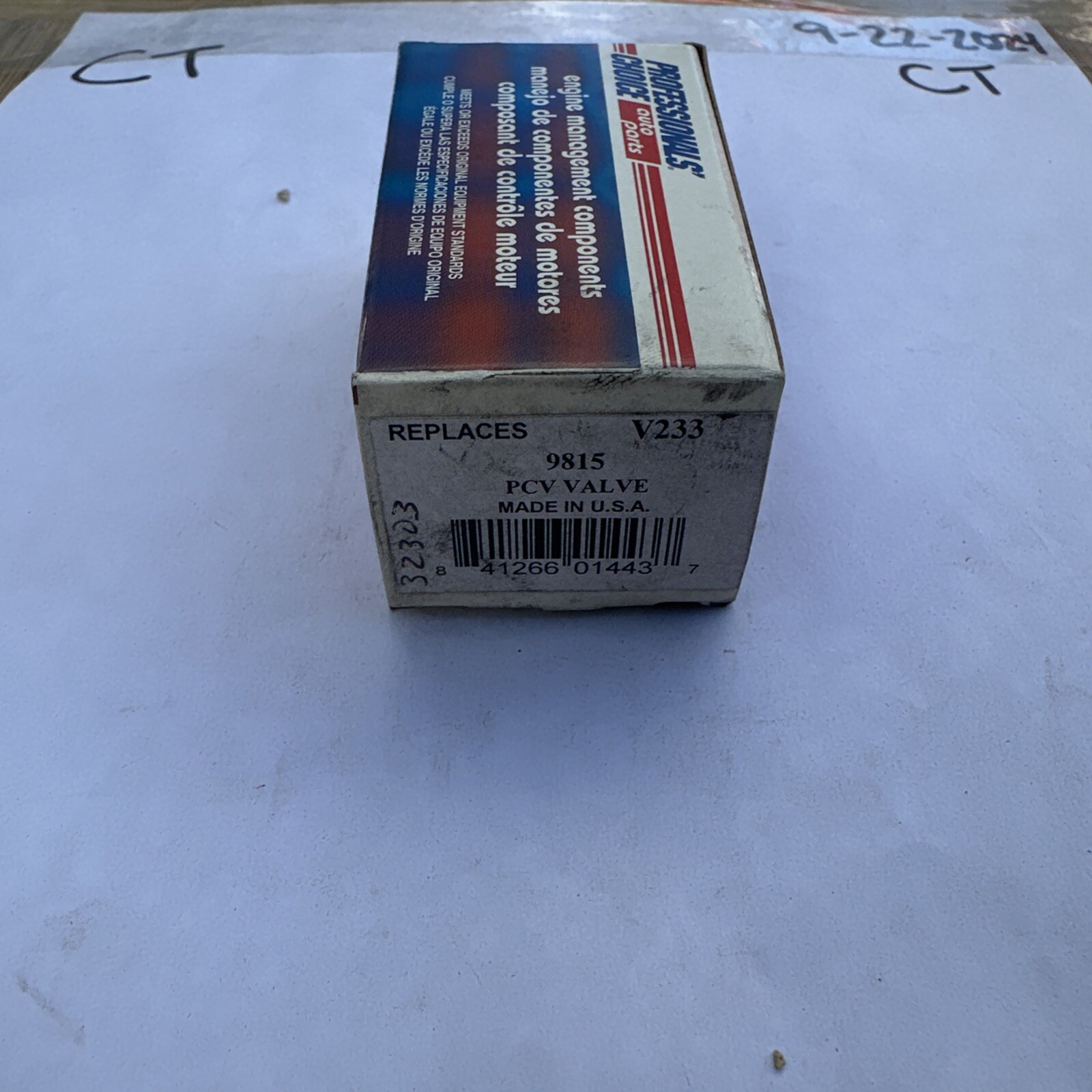 PCV Valve Standard V233 Professional Choice 9815