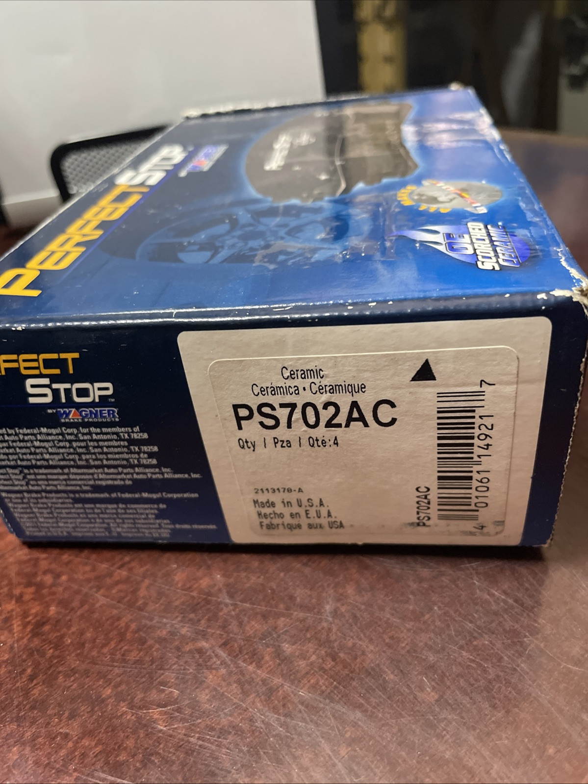 PS702AC Perfect Stop By Wagner Ceramic Disc Brake Pad Set - Image 3