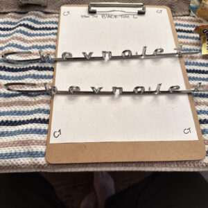 Pair 1957 Chevy Belair 150 210 Original NOS GM fender Chevrolet emblems 3733212