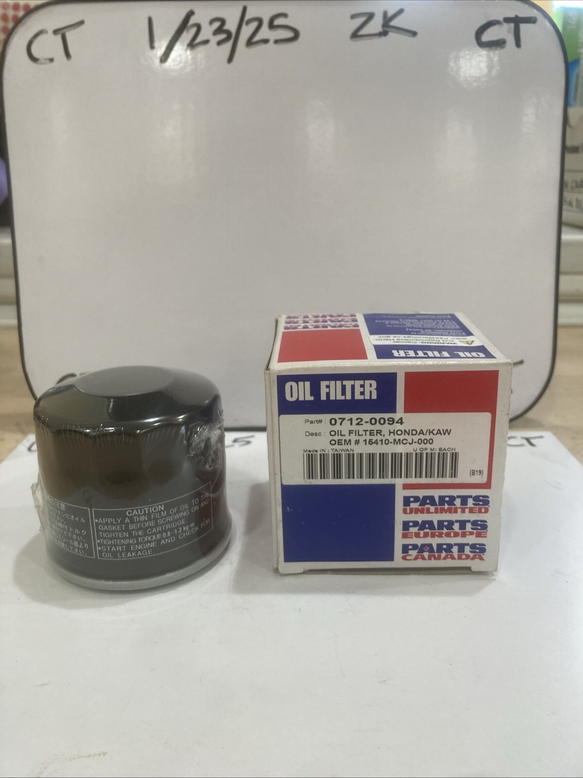 Parts Unlimited - 0712-0094 - Oil Filter Honda/Kawasaki