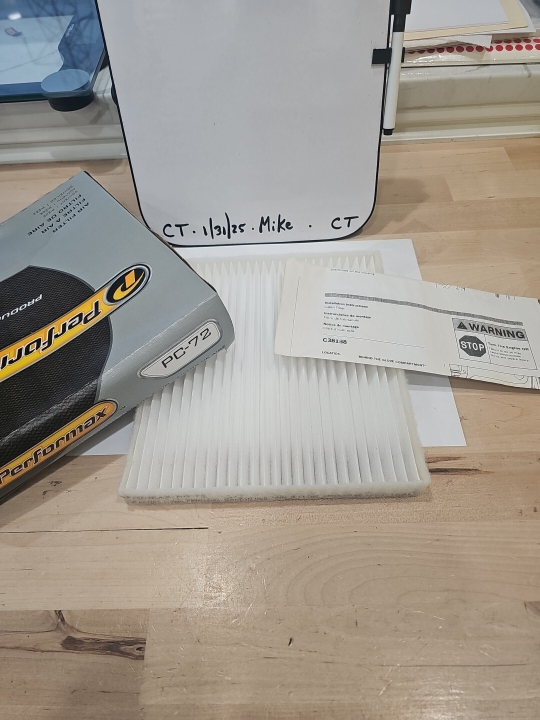 Performax PC-72 CABIN AIR FILTER Fits SCION TC XA XB TOYOTA Rav-4 Echo C38188