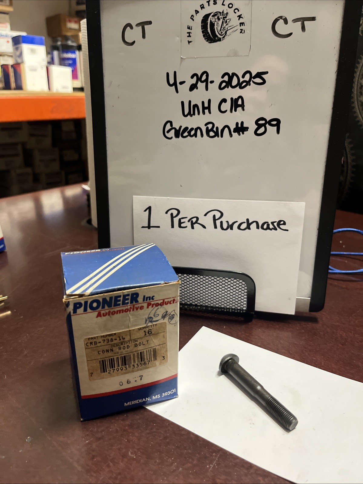 Pioneer CRB-738 Connecting Rod Bolt 1 Per Purchase