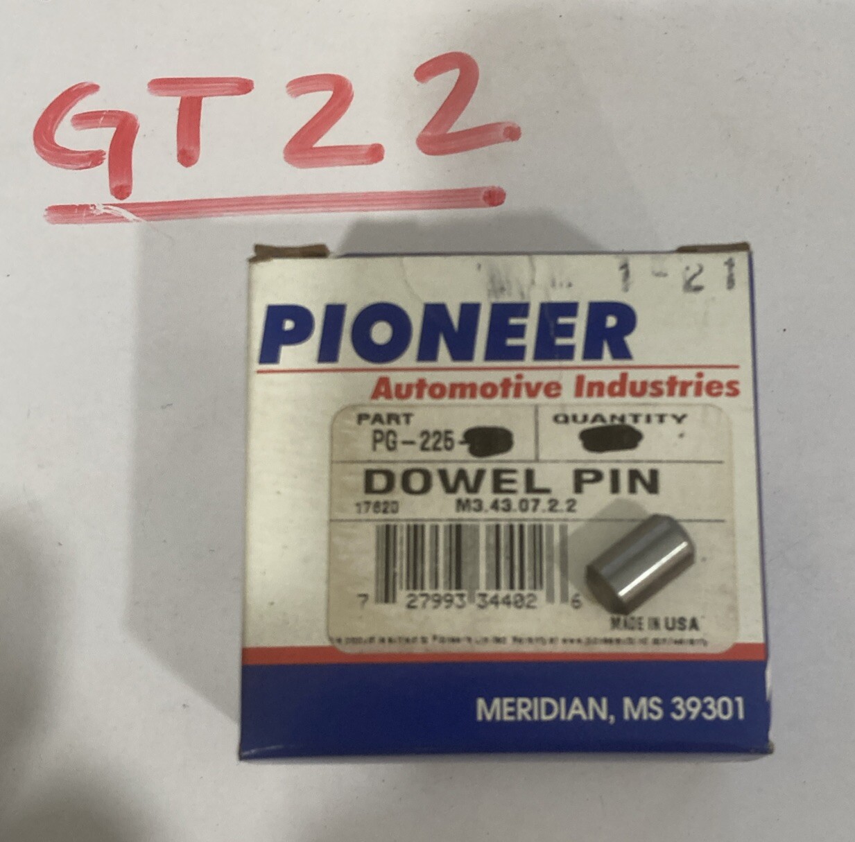 Pioneer Dowel Pin PG-225 (sold Individually) - Image 3