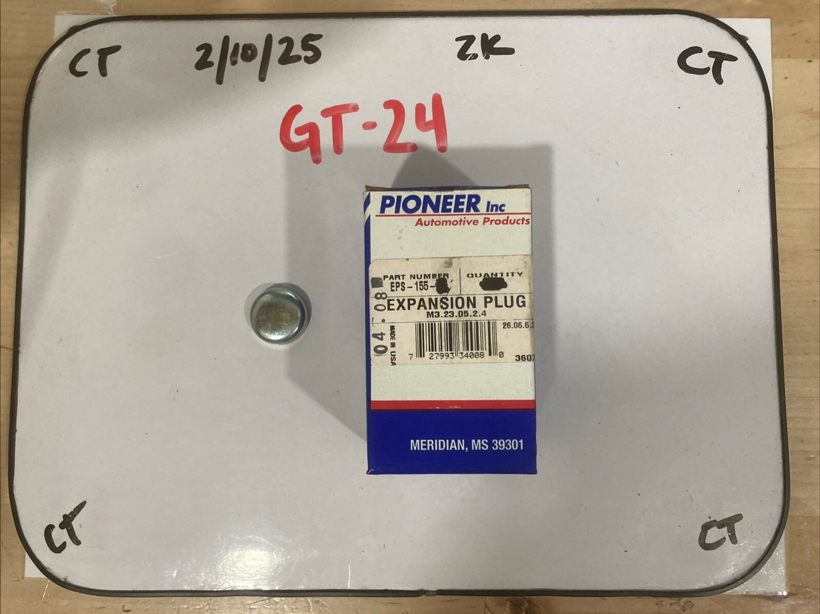 Pioneer EPS155. 13/16" Steel Shallow Engine Expansion Freeze Plug Cup