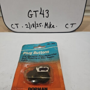 Plug Button 3/8" Dorman 701-369 , Nylon Plug Buttons 1 Pkg Of 6 Plugs