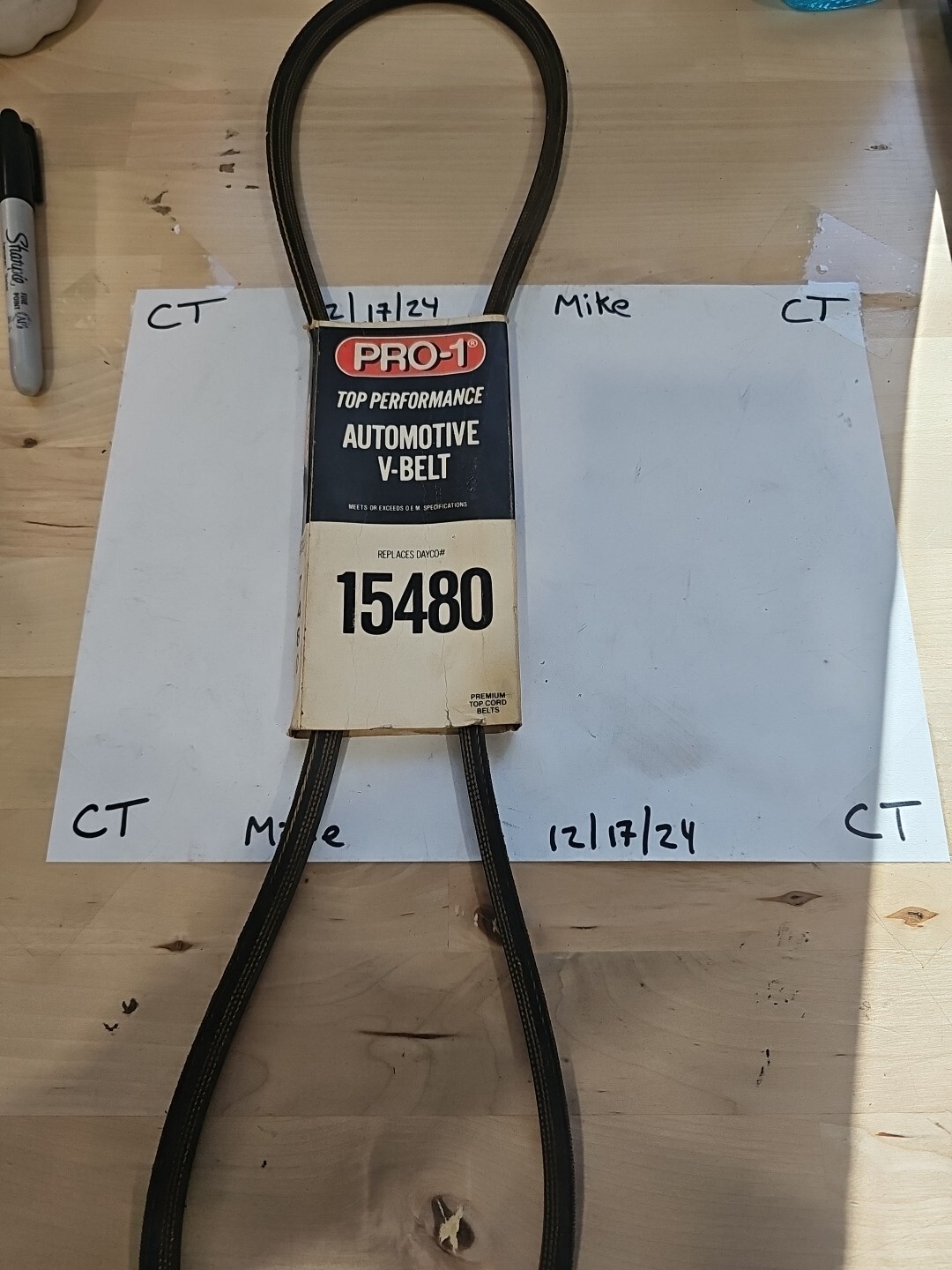 Pro-1 7480 Accessory V-Belt 15480 - 13481. B1 - Image 3