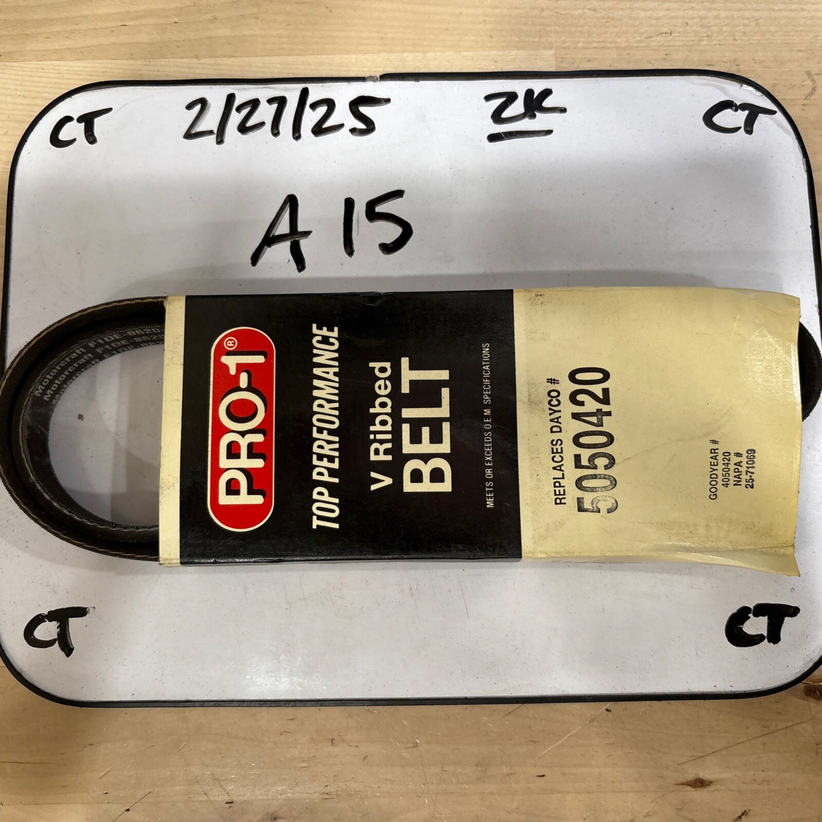 Pro-1 V Ribbed Serpentine Belt Replaces Dayco 5050420 & Gates K050420