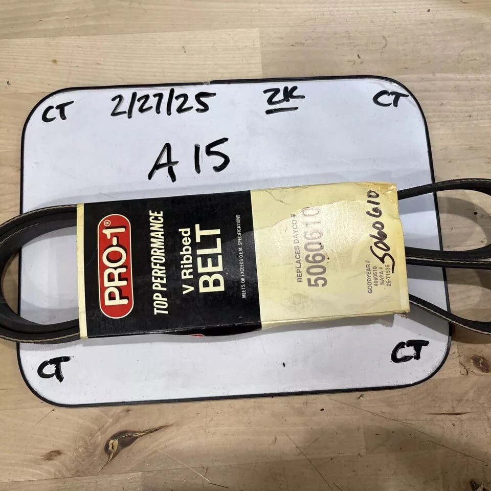 Pro-1 V Ribbed Serpentine Belt Replaces Dayco 5060610 & Gates K060605