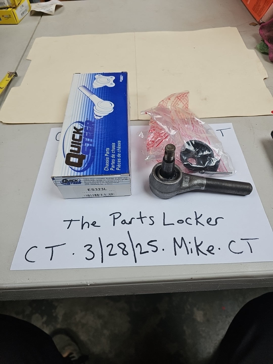 Quick Steer ES323L Steering Tie Rod End For Select 63-82 Chevrolet GMC Models