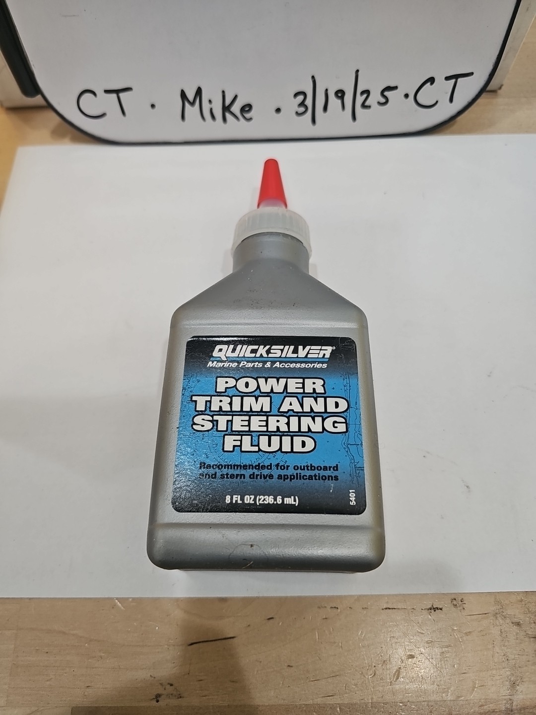 Quicksilver 92-858074Q01 Power Trim And Steering Fluid - 8 Oz. Bottle