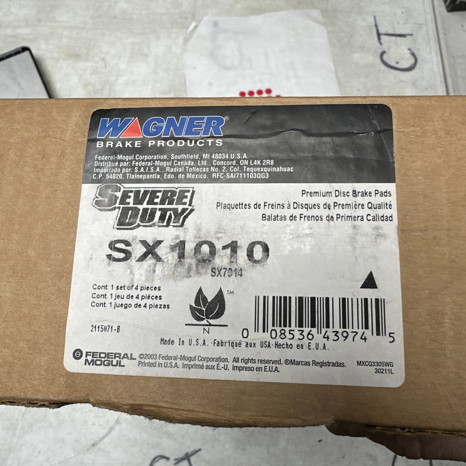 SX1010 Wagner Heavy Duty Disc Brake Pads - Maximum Stopping Power - Image 3