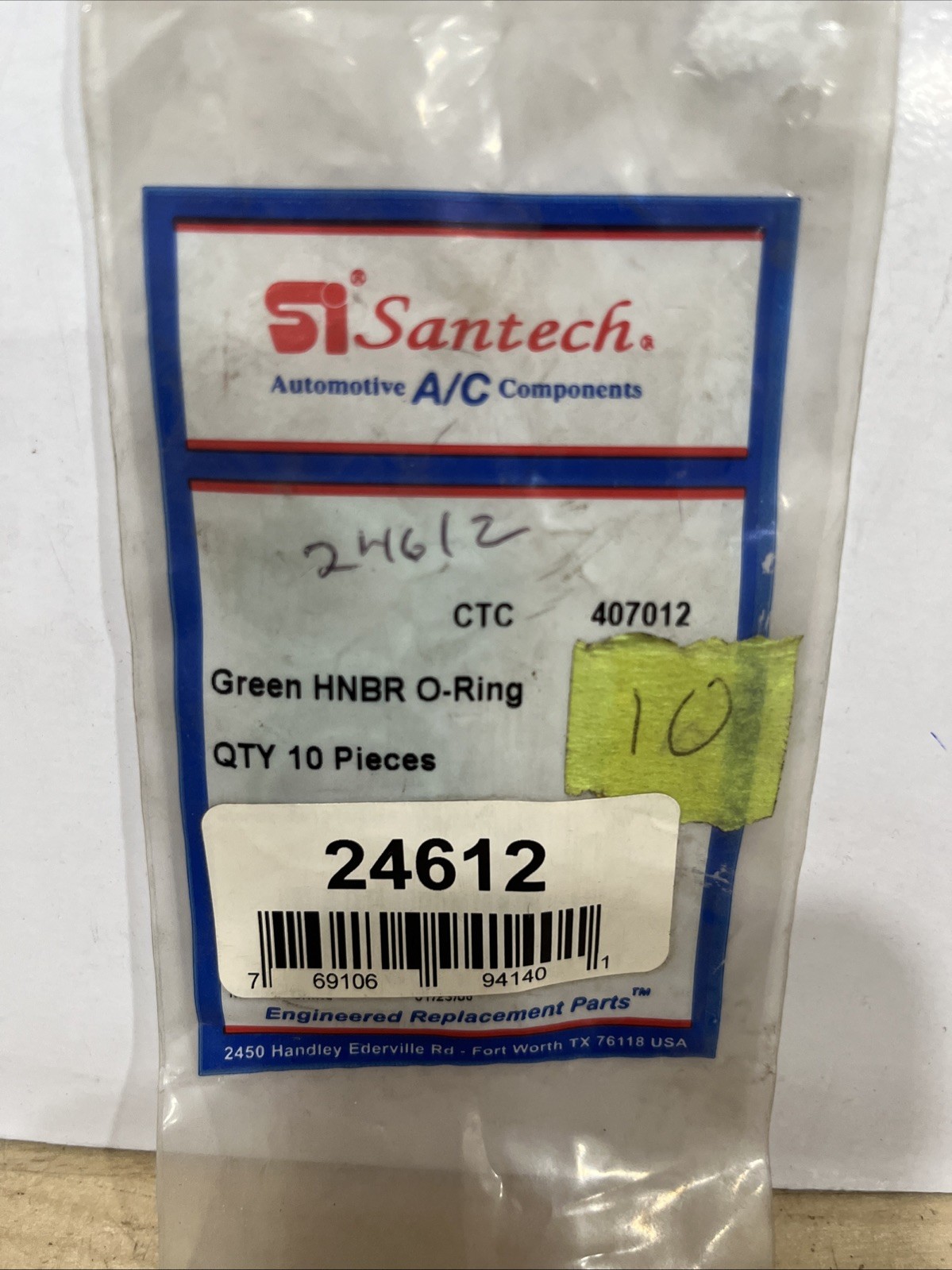 Santech CTC 407012 & 24612 A/C O-ring Seals (10 Pk) - Image 3
