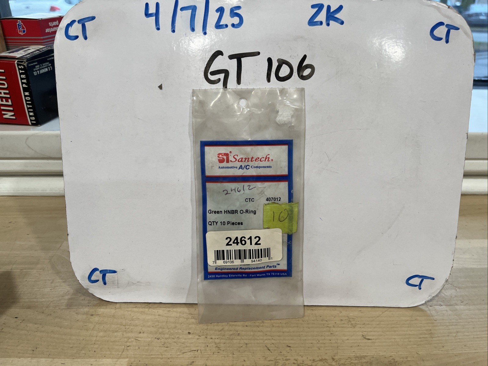 Santech CTC 407012 & 24612 A/C O-ring Seals (10 Pk)