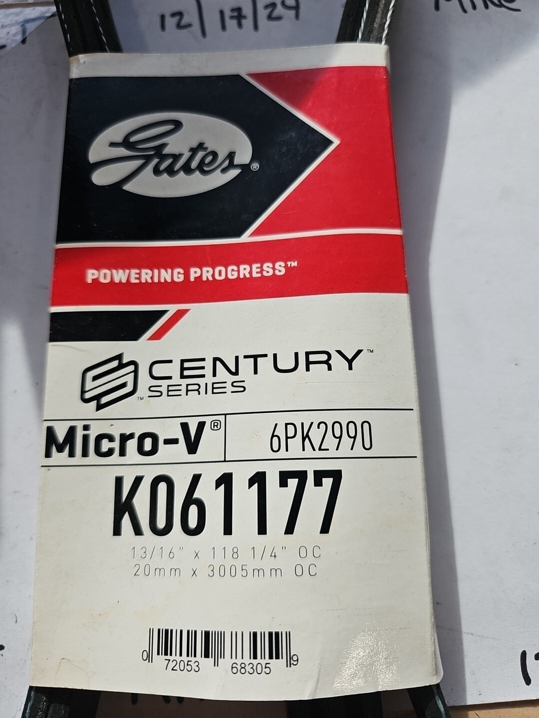 Serpentine Belt-Premium OE Micro-V Belt Gates K061177 - Image 3