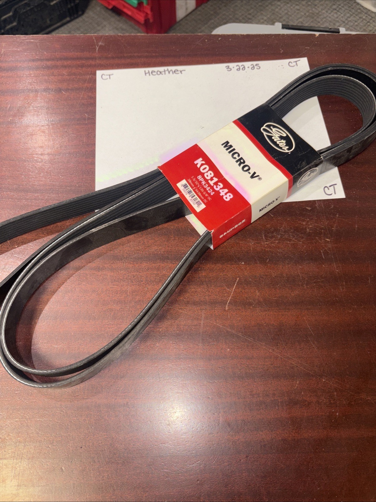 Serpentine Belt-Premium OE Micro-V Belt Gates K081348 (8PK3424)