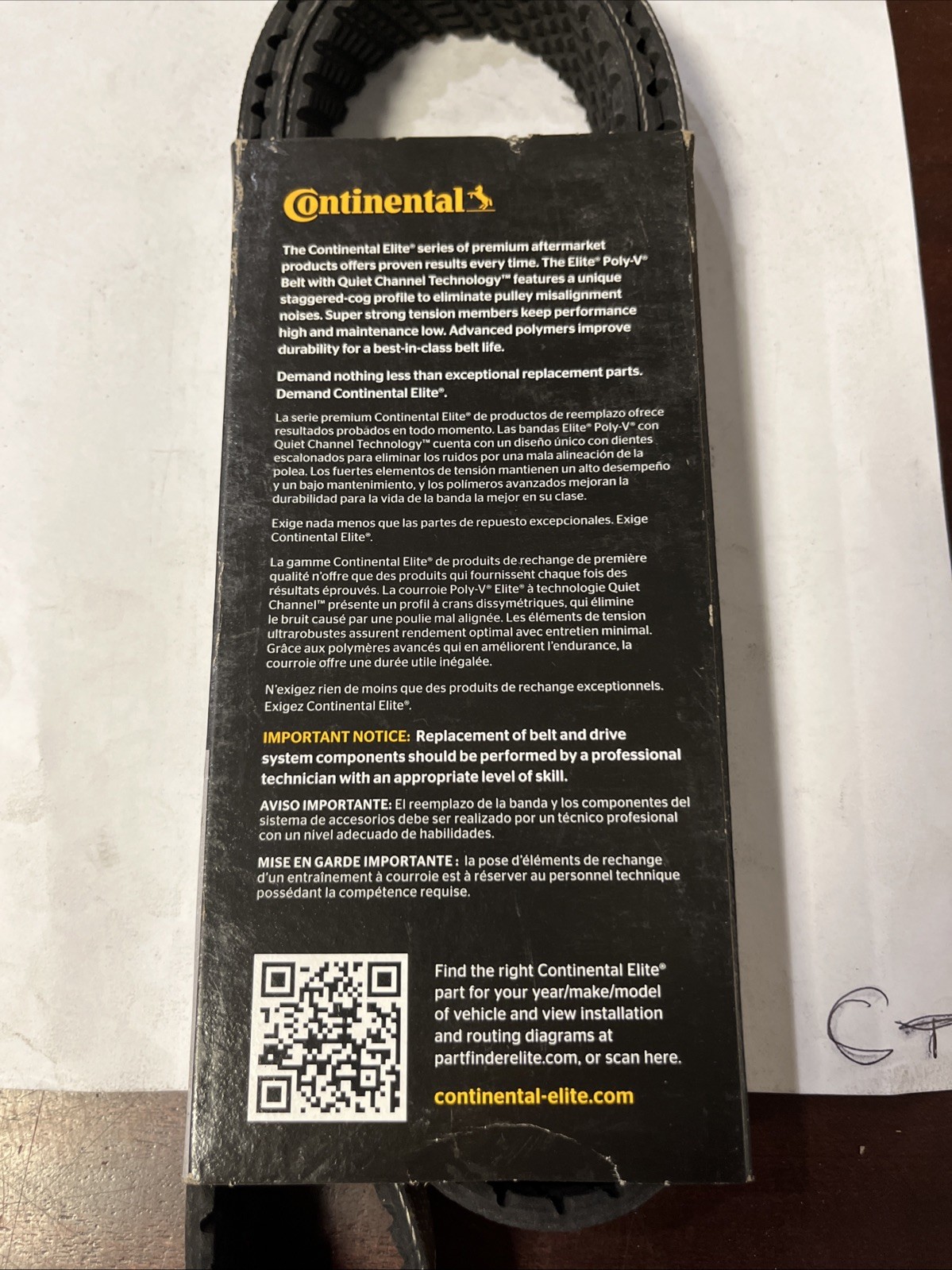 Serpentine Poly-V The Quiet Belt CONTINENTAL ELITE 4070700 - Image 4