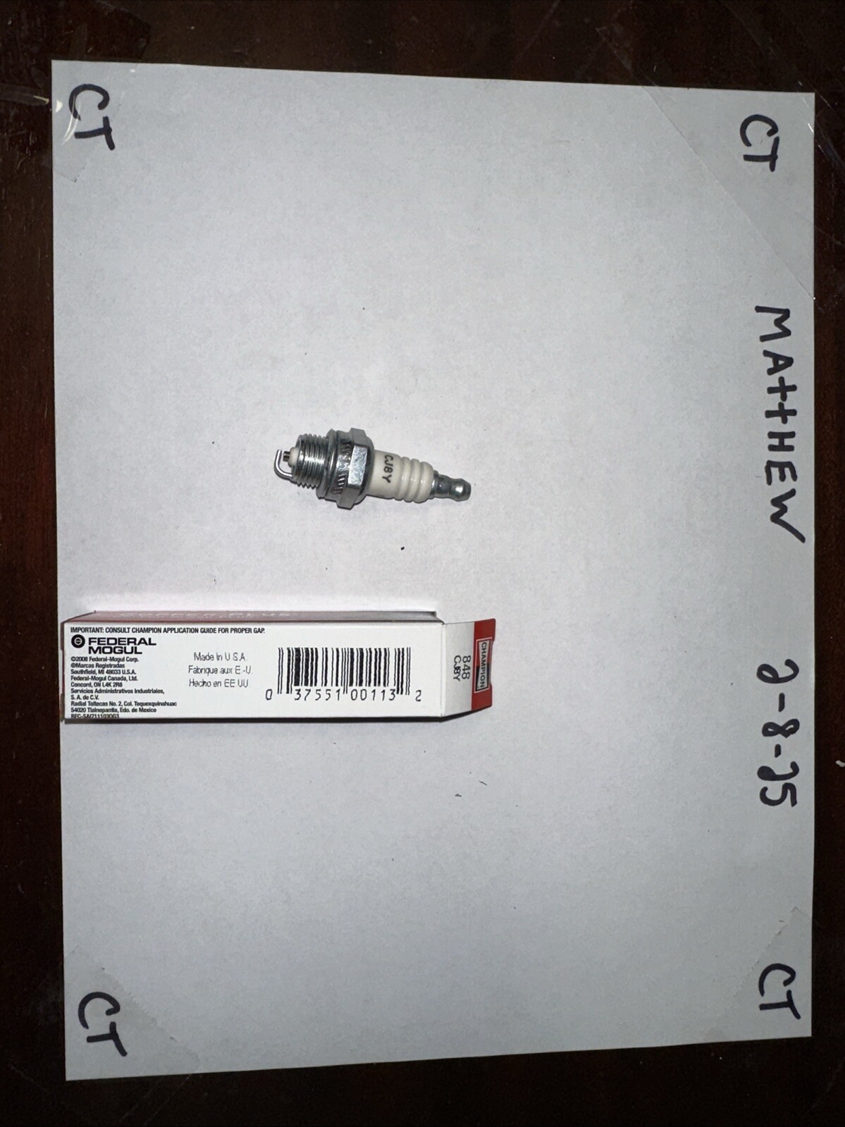 Spark Plug / Champion CJ8Y 848 - Image 4