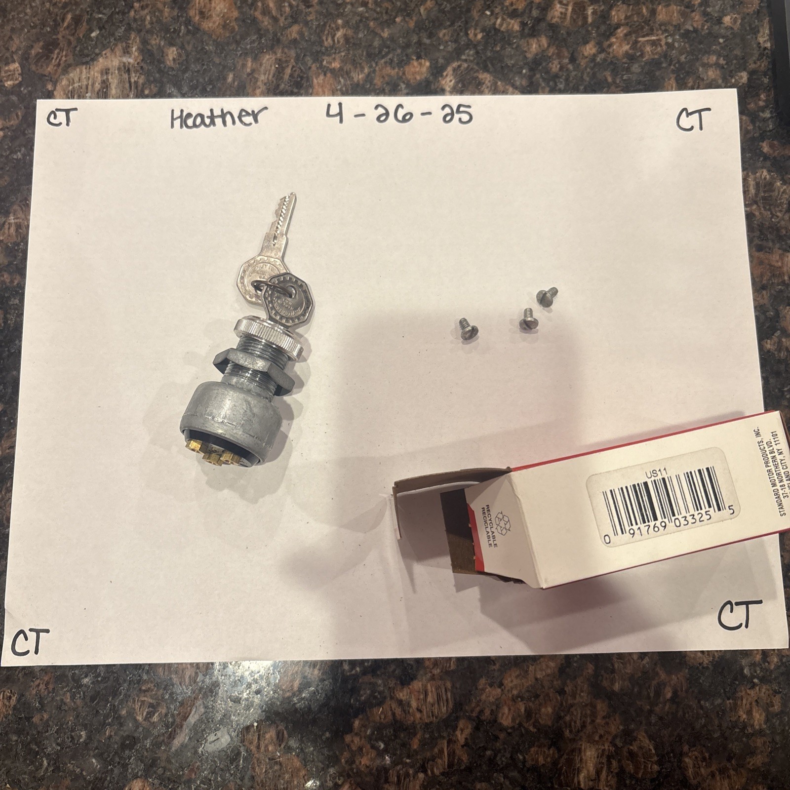 Standard Motor Products US-11 Ignition Lock Cylinder and Switch