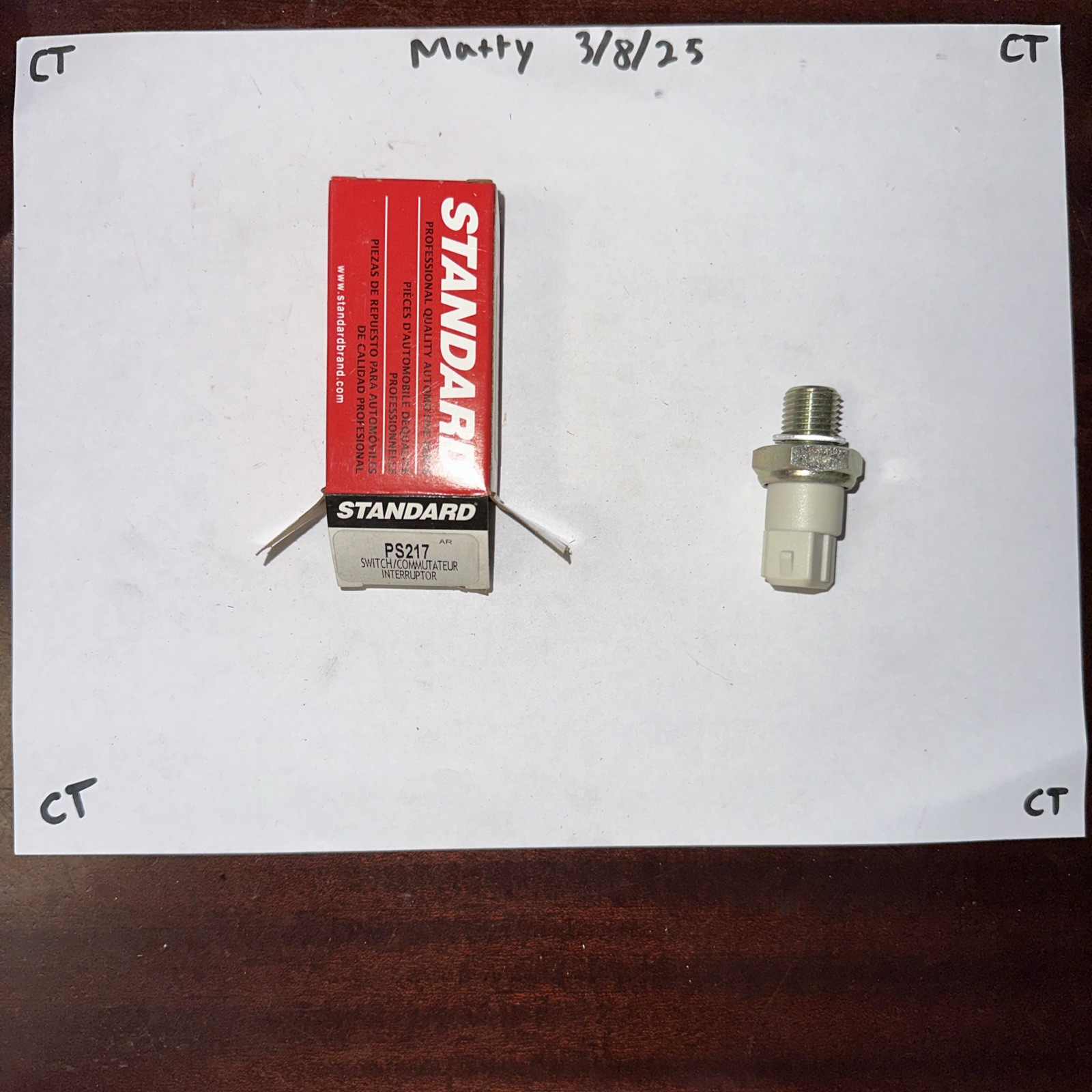 Standard Oil Pressure Switch PS217 Sender - Image 3