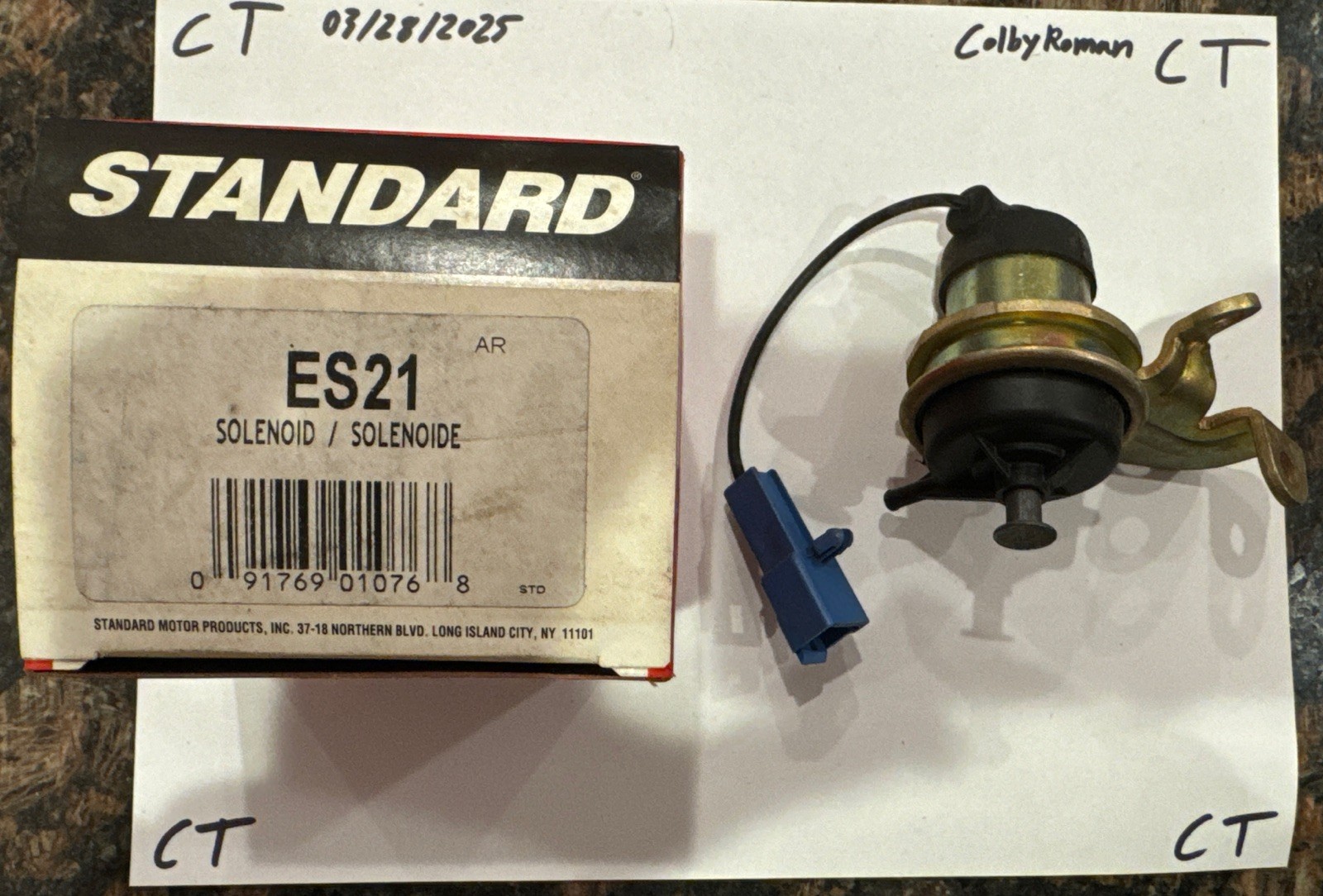 Standard Professional Quality Automotive Parts Solenoid ES21