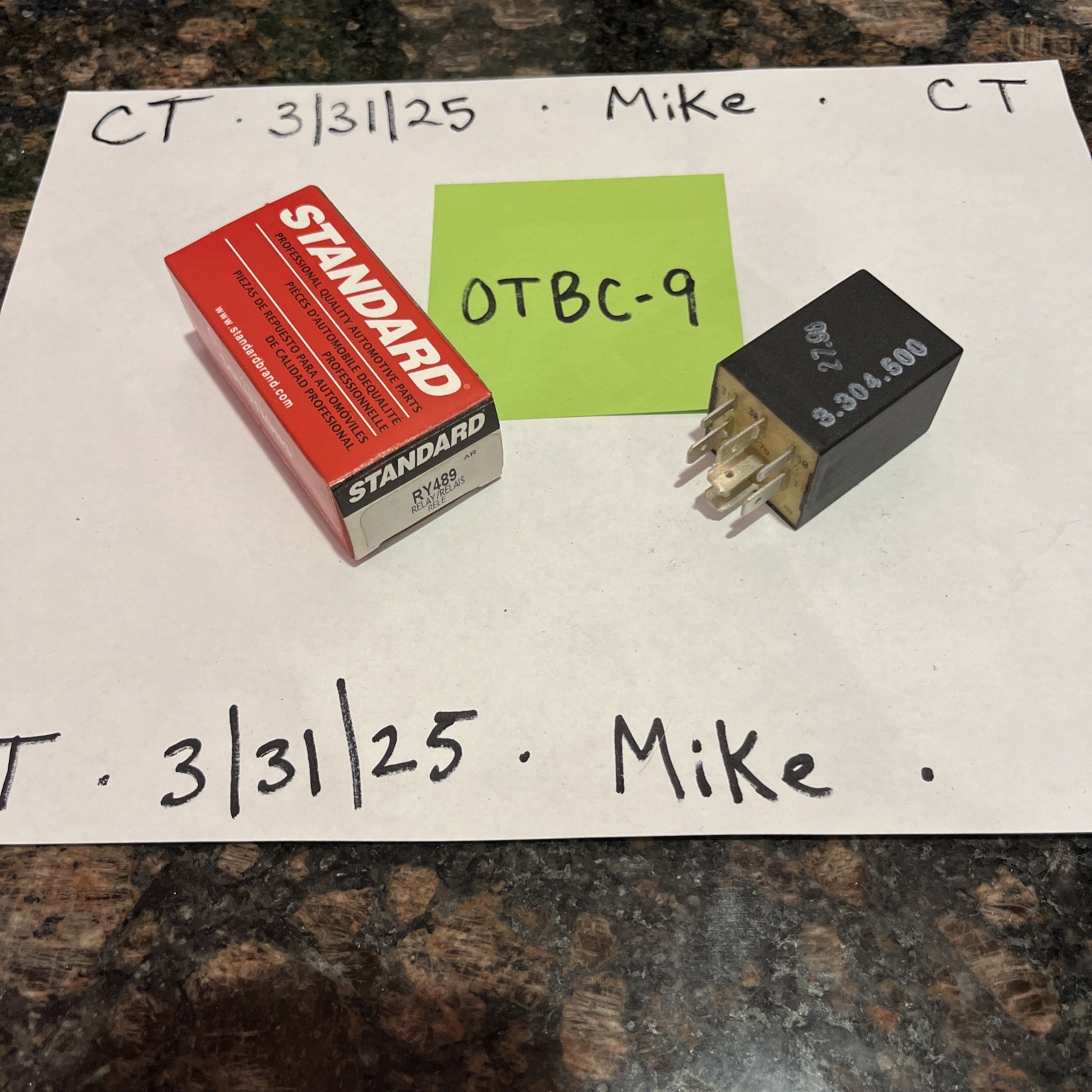 Standard RY489 Relay