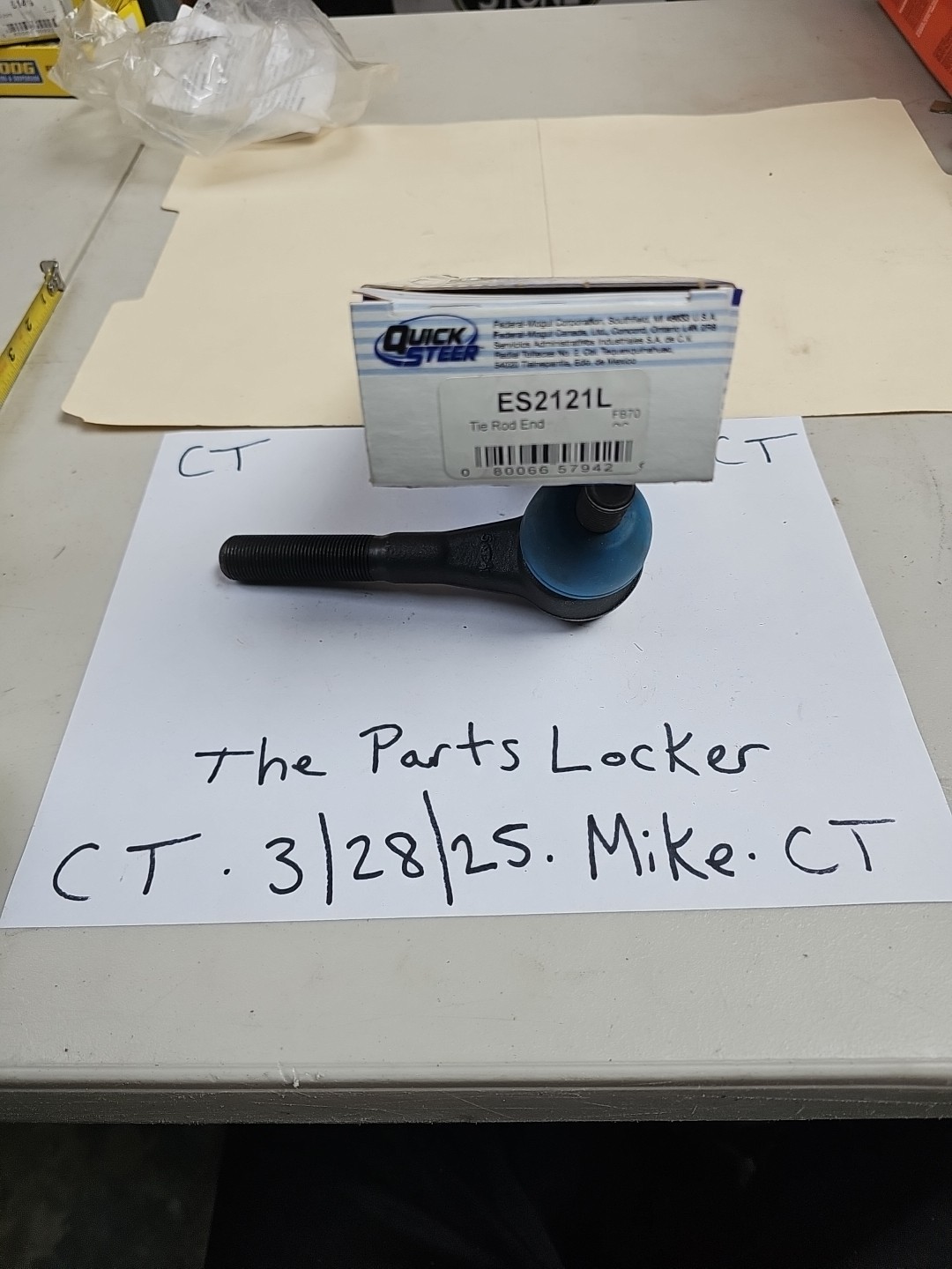 Steering Tie Rod End QuickSteer ES2121L