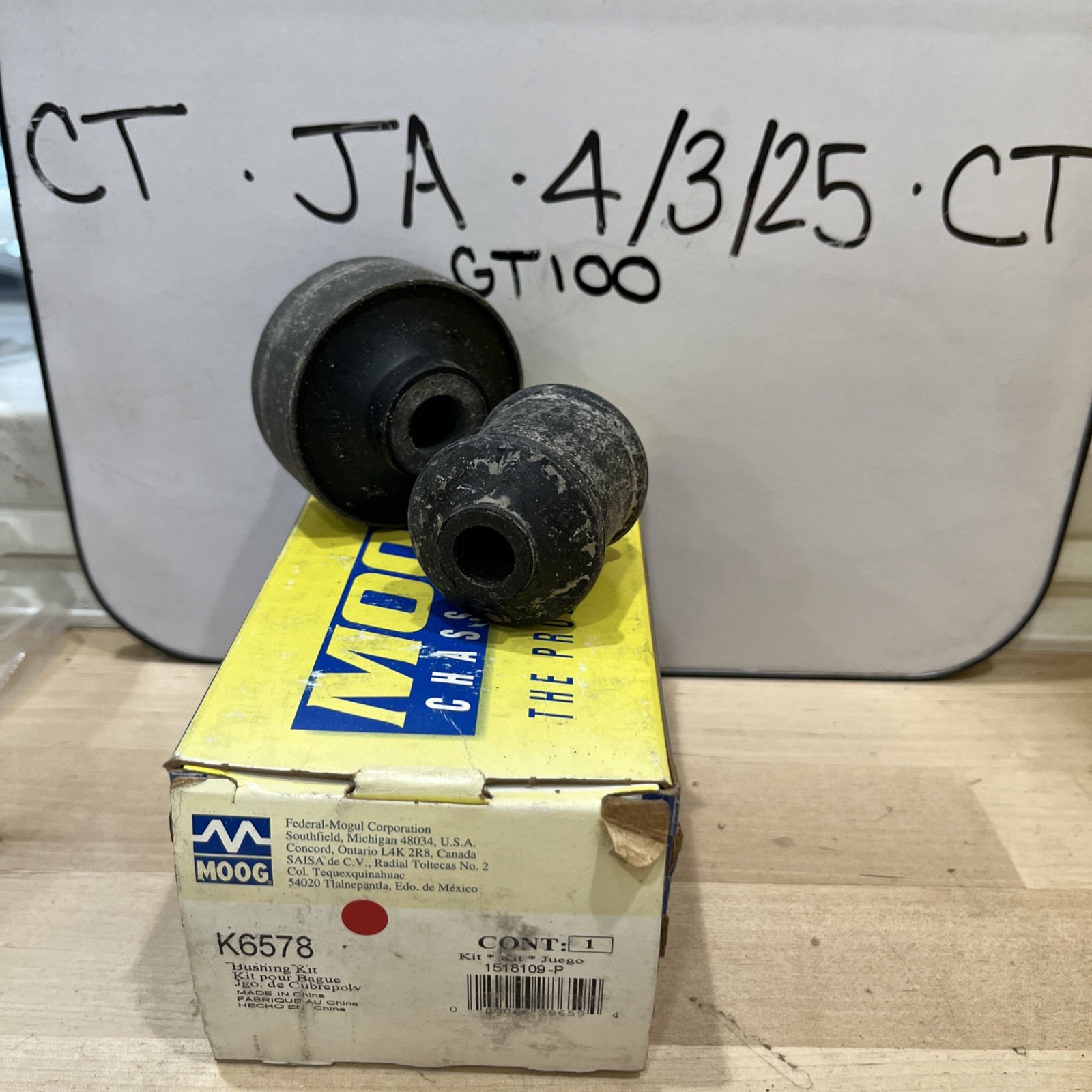 Suspension Control Arm Bushing Kit Moog K6578