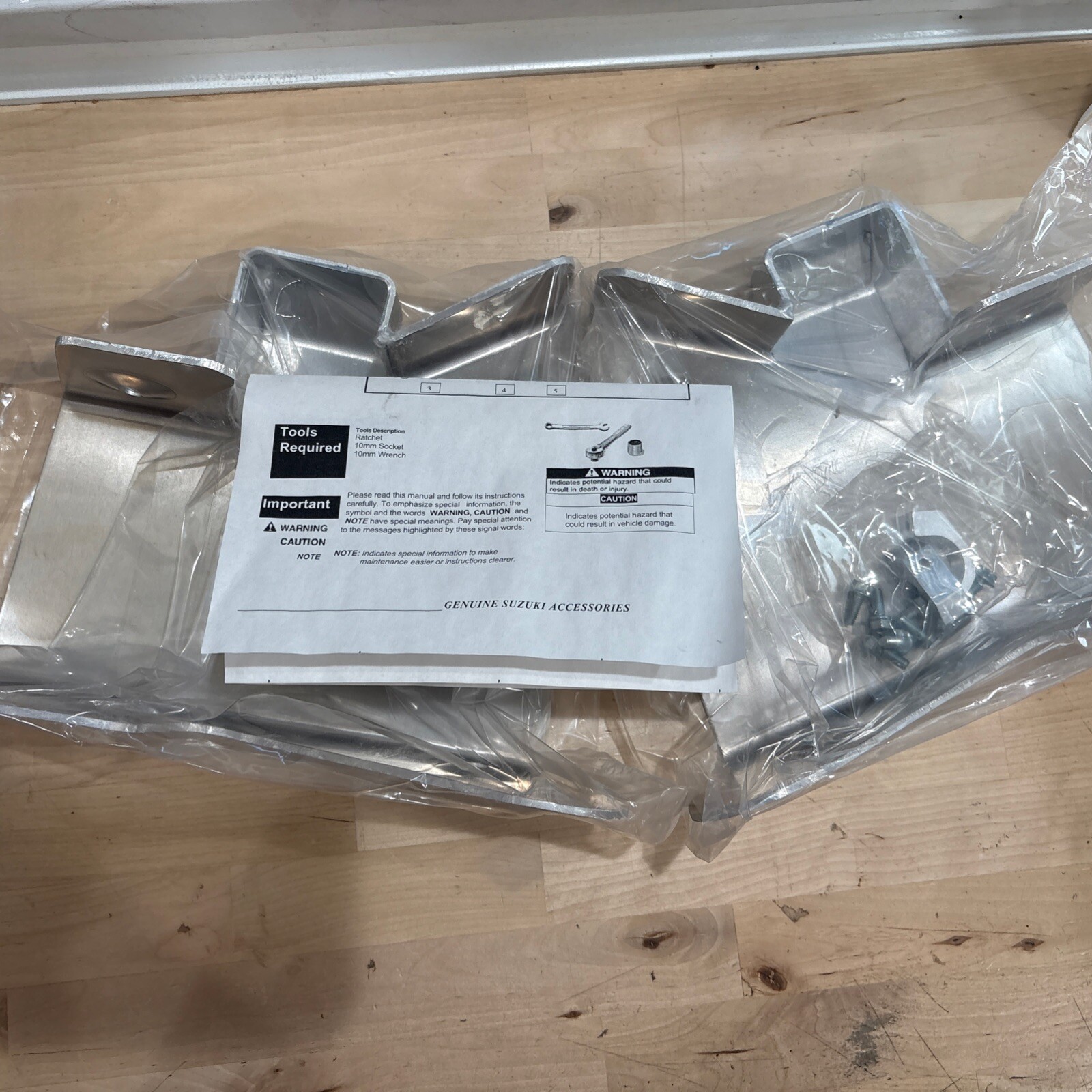 Suzuki King Quad 450 500 700 750 Rear A- Arm Guard Set New OEM # 990A0-43006 - Image 3