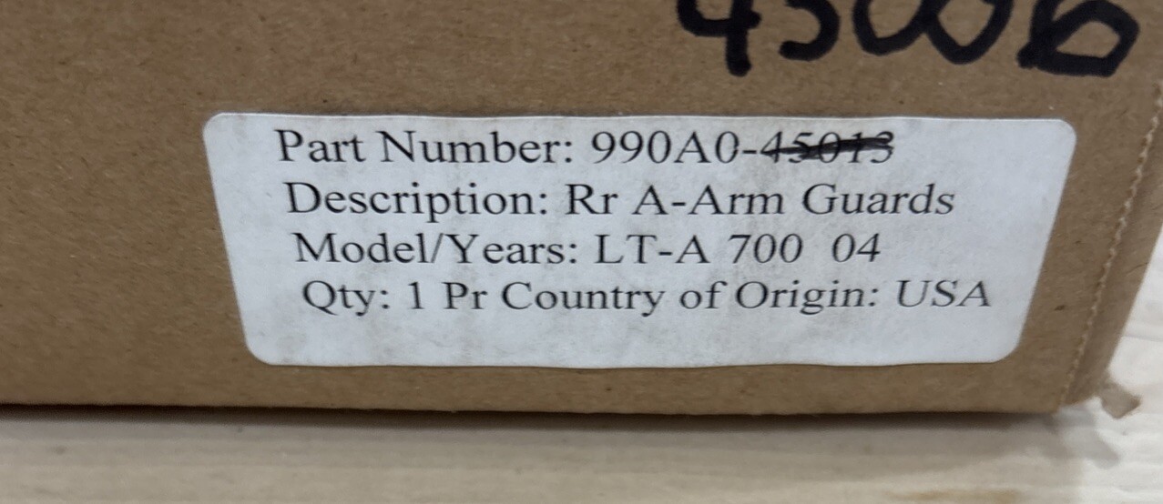 Suzuki King Quad 450 500 700 750 Rear A- Arm Guard Set New OEM # 990A0-43006 - Image 5