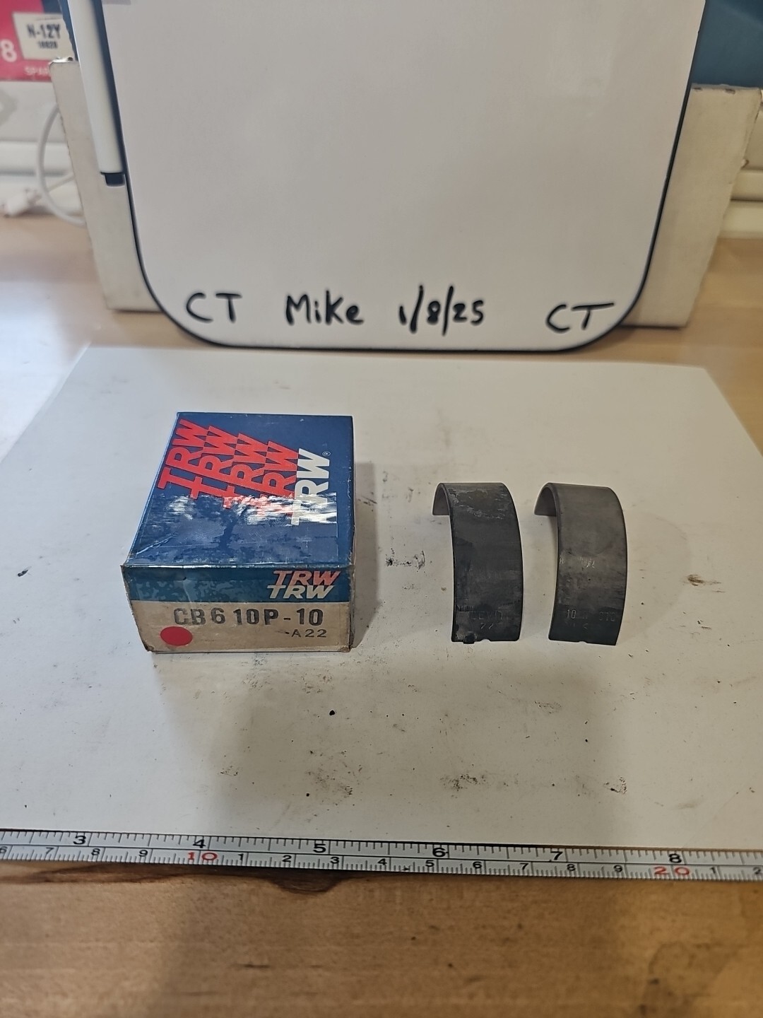 TRW CB610P-10 .010 Engine Connecting Rod Bearing 22JS1593-F28