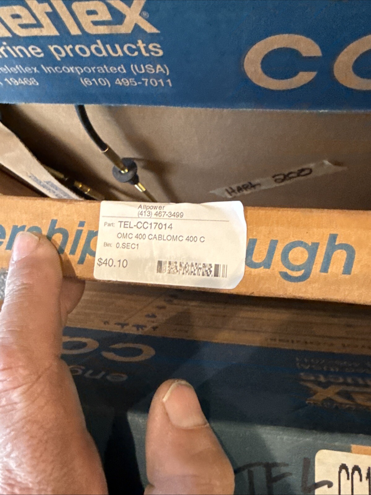 Teleflex Johnson/Evinrude Control Shift Cable 14' Part# CC17014 - Image 4