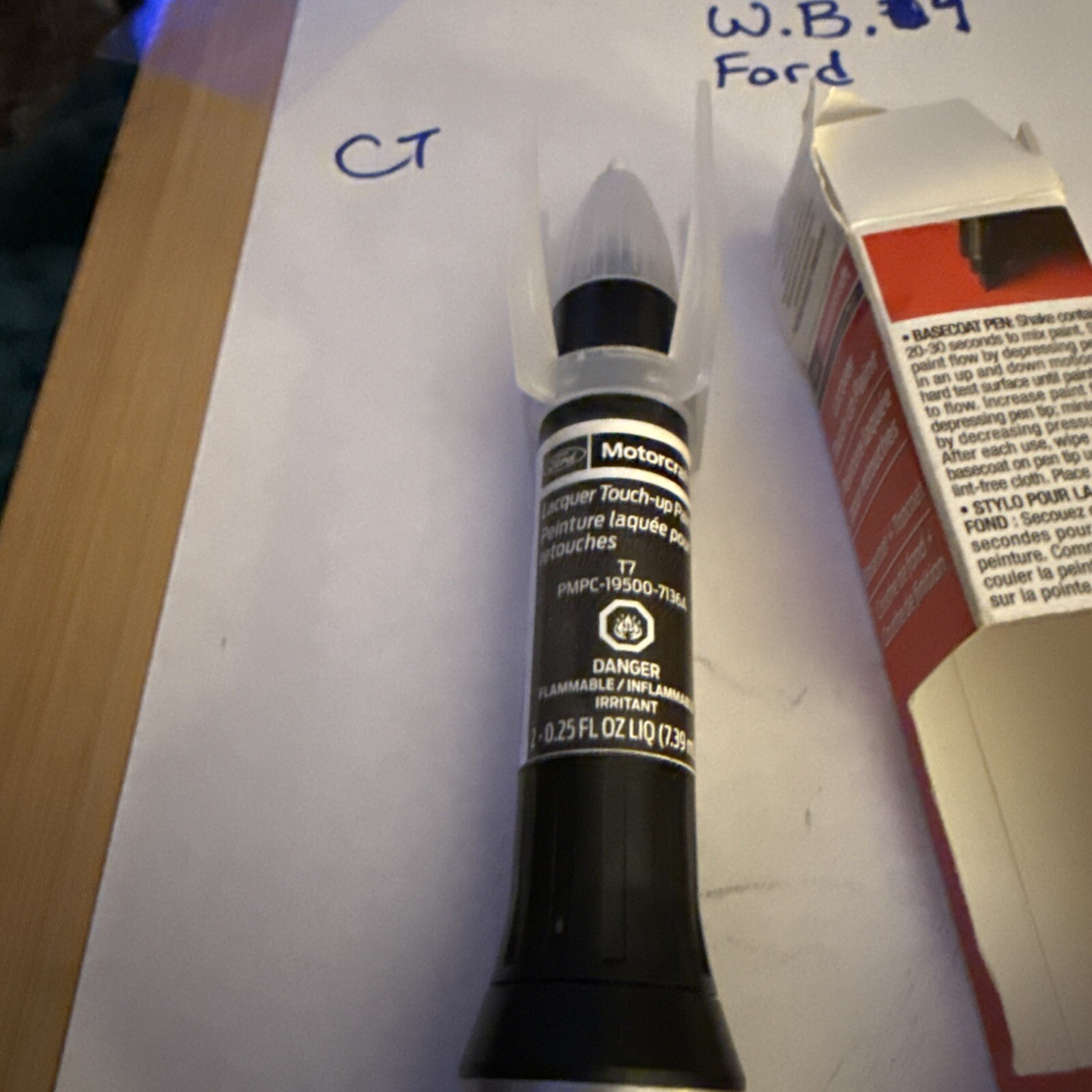 Touch Up Paint Motorcraft Color Code T7 Charcoal Beige Ford Lincoln Mercury OEM - Image 3