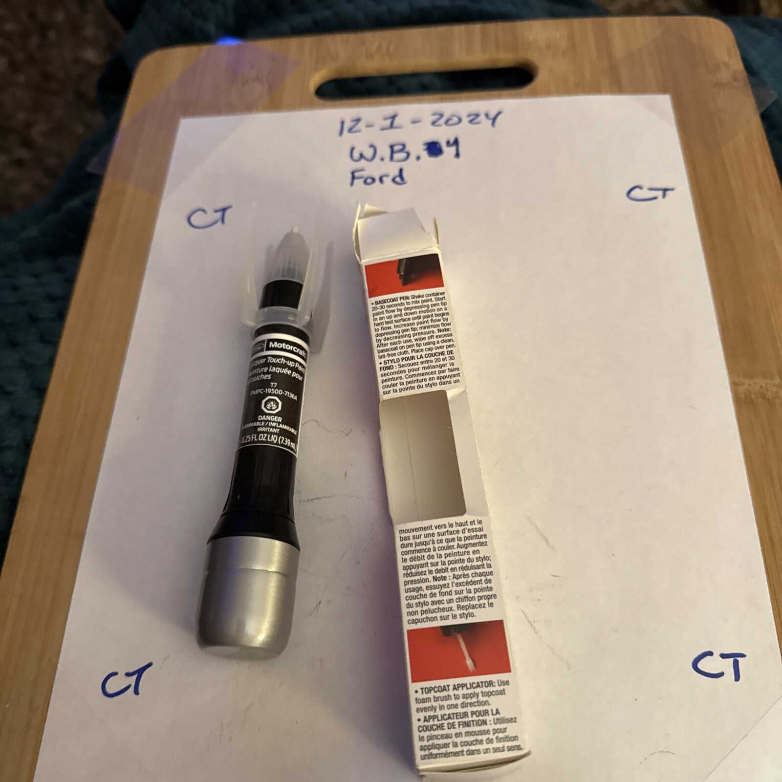 Touch Up Paint Motorcraft Color Code T7 Charcoal Beige Ford Lincoln Mercury OEM