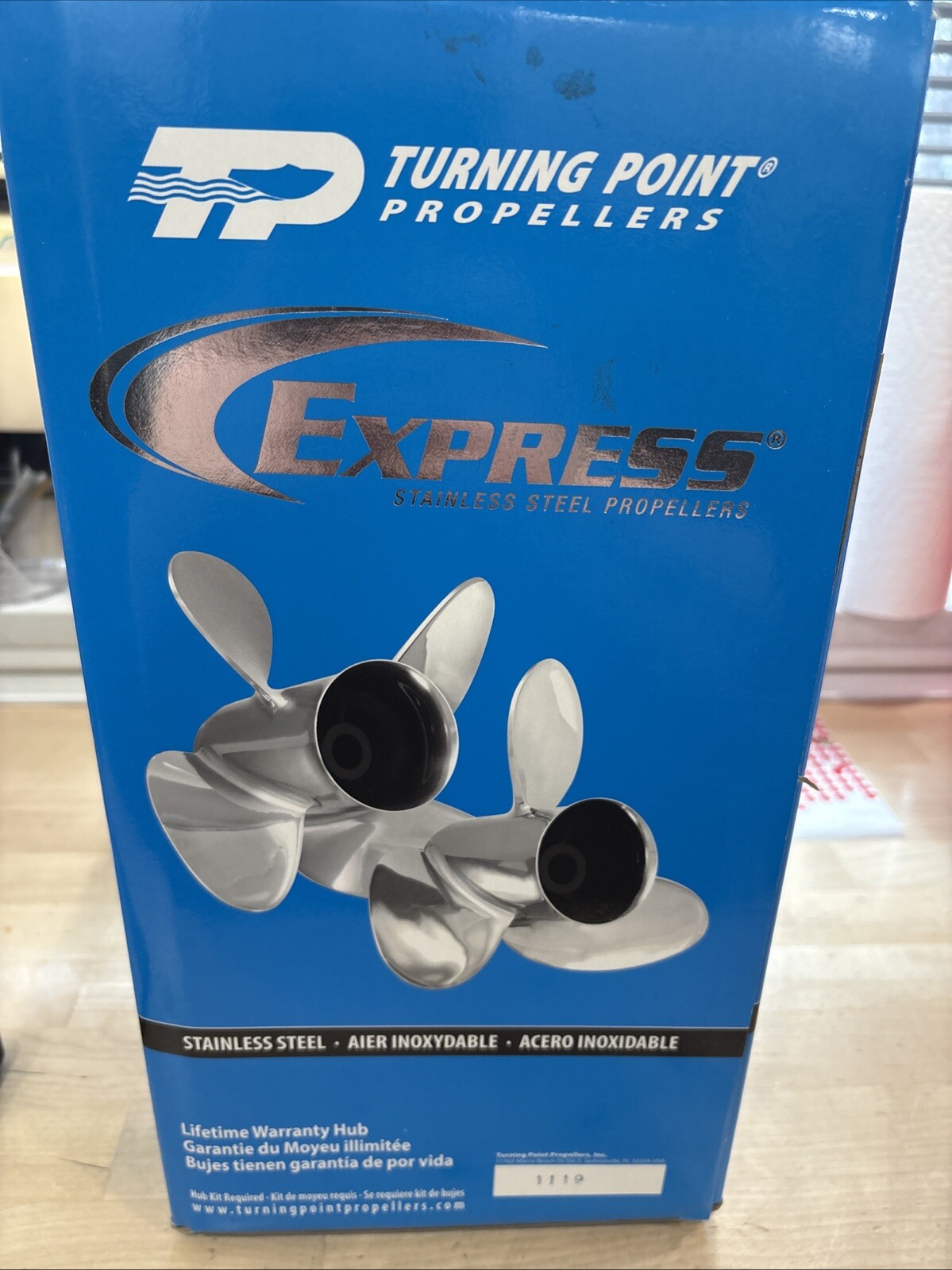 Turning Point Express Mach3 RH Stainless Propeller 14.25" x 17 31501712 - Image 3