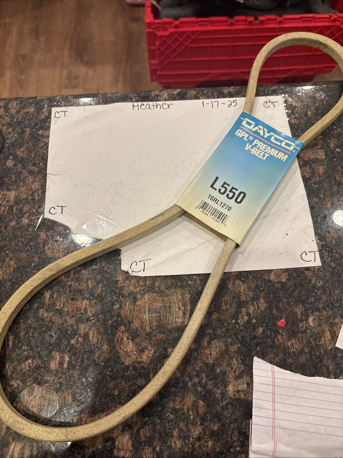 V-Belt Dayco L550 16RL1270