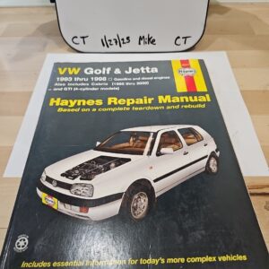Volkswagen Golf & Jetta 1993-98 Cabrio 1995 thru 2002 Haynes Repair Manual 96017
