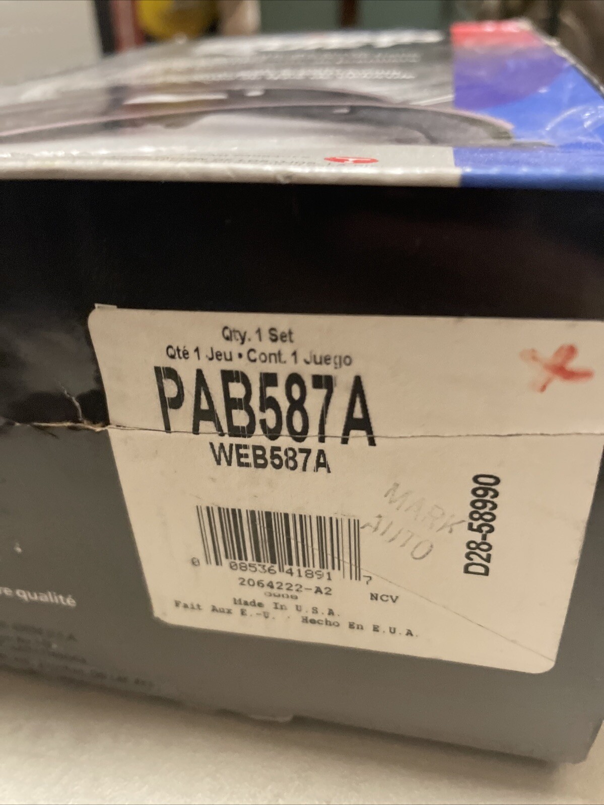 WAGNER PARKING BRAKE SHOE KIT Thermo Quiet PAB587A - Image 3