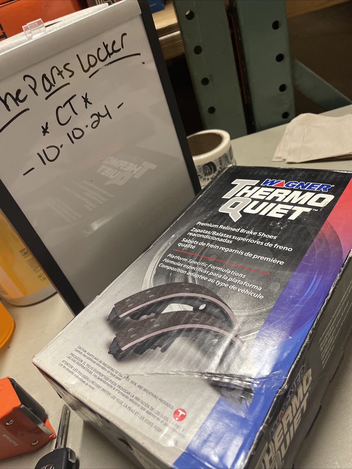 WAGNER PARKING BRAKE SHOE KIT Thermo Quiet PAB587A