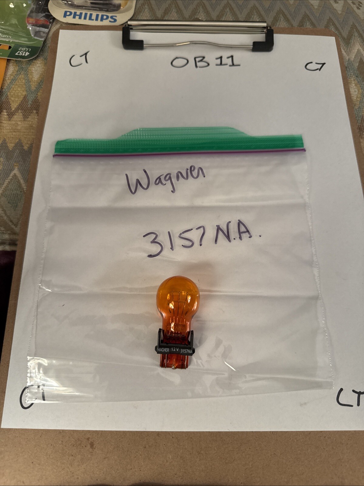 Wagner 3157NA Multi Purpose Light Bulb for E7FZ13466A 3157A Electrical su