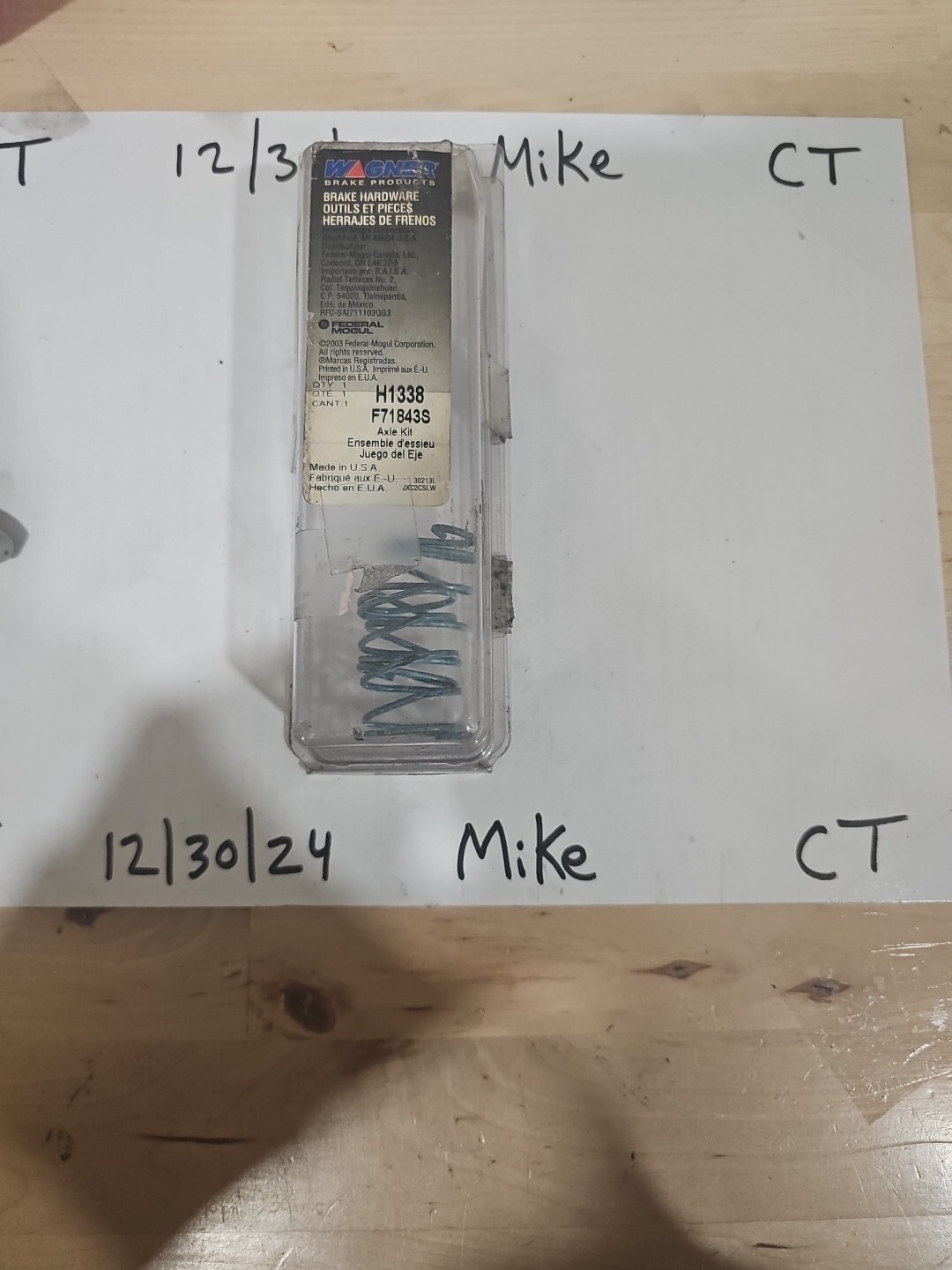 Wagner Brakes Parking Brake Strut Spring PN: H1338 Box Of 2