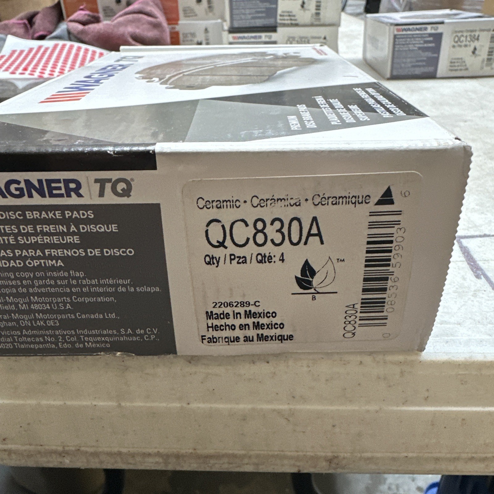 Wagner ThermoQuiet QC830A Ceramic Disc Brake Pad Set - Image 3