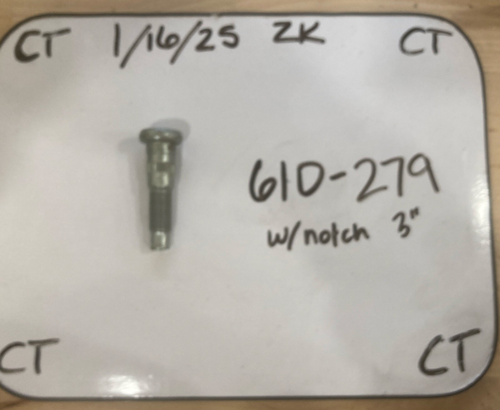 Wheel Lug Stud-Stud Dorman 610-279 (3” With Notch)
