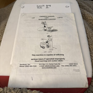 mackissic chipper-shredder Owners Manual 12p 12pte